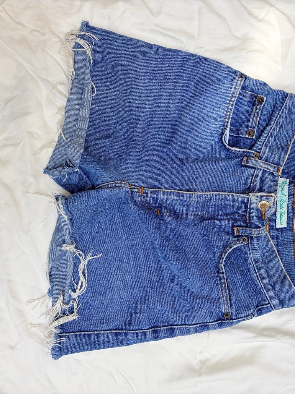 Italian Vintage Casucci High-Rise Blue Denim Cutoff Shorts - Picture 5 of 8